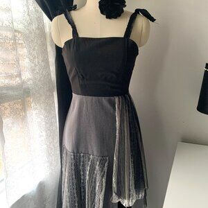 Asymmetrical Strap Midi Dress